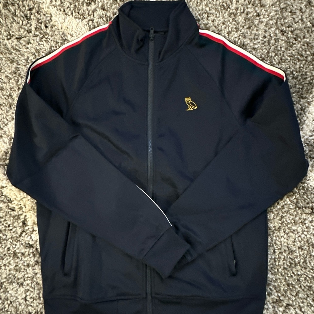 OVO Black Zipper Track Jacket Size Medium Brand New